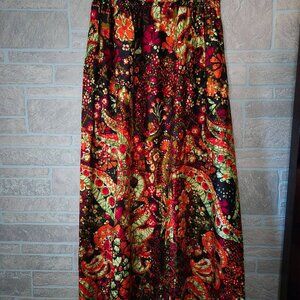 Vintage mod retro skirt floral waist size 30-31 inches hippie